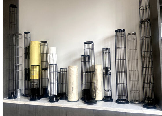 Baghouse Stainless Steel 316 ถุงกรองกรงซิลิโคนเคลือบ